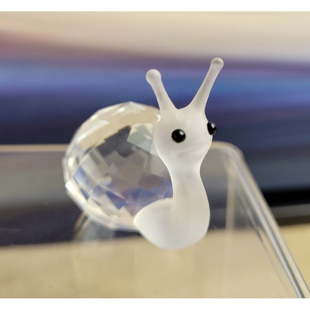 SWAROVSKI Snail Crystal/Frosted Smiling - with original box, Vintage - Picture 2 of 7